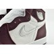 Air Jordan 1 High OG Bordeaux White Metallic Silver AJ1 Mens Shoes 555088 611