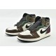Air Jordan 1 High OG HandCrafted Black Archaeo Brown Dark Chocolate AJ1 Womens And Mens Shoes DH3097 001