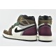 Air Jordan 1 High OG HandCrafted Black Archaeo Brown Dark Chocolate AJ1 Womens And Mens Shoes DH3097 001