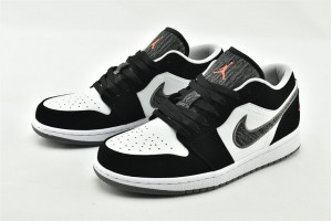 Air Jordan 1 Lifestyle Black White Wolf Grey Infrared 23 AJ1 Womens And Mens Shoes 553558 029 