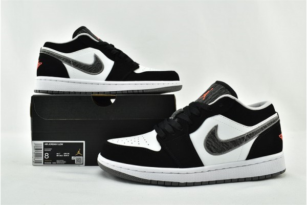 Air Jordan 1 Lifestyle Black White Wolf Grey Infrared 23 AJ1 Womens And Mens Shoes 553558 029
