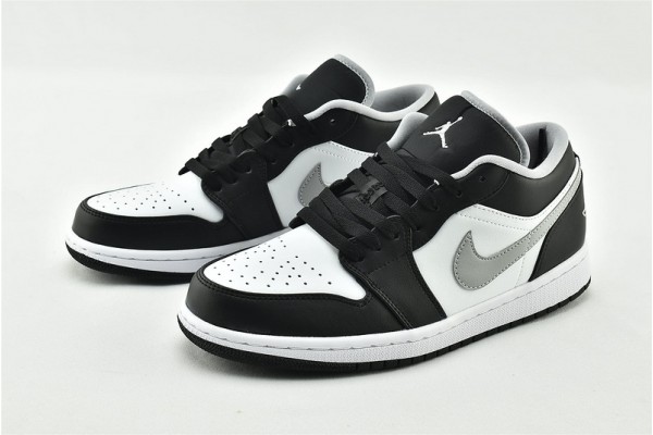 Air Jordan 1 Low Black Medium Grey White For Sale AJ1 Womens And Mens Shoes 553558 040