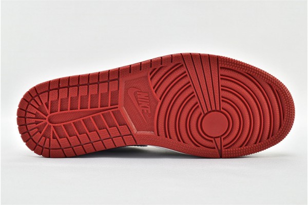 Air Jordan 1 Low Bred Toe White Black University Red AJ1 Womens Shoes 553558 612