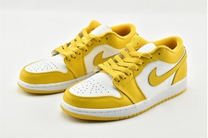 Air Jordan 1 Low Pollen White Yellow Shoes AJ1 Womens And Mens Shoes 553558 171 