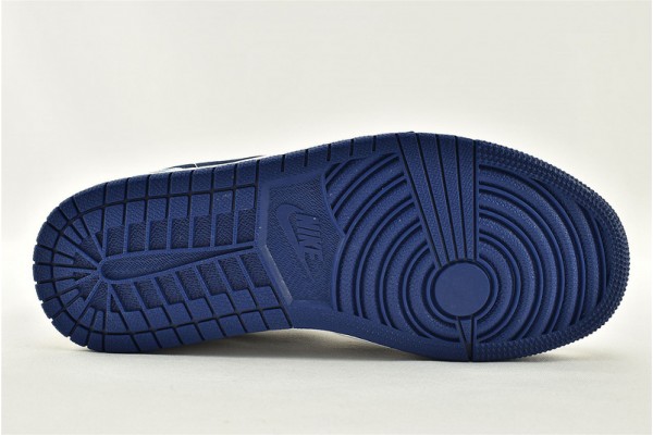 Air Jordan 1 Mid Geometric Print White Concord Chlorine Blue AJ1 Womens And Mens Shoes 555112 105