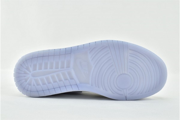 Air Jordan 1 Mid White Grey Blue Shoes AJ1 Womens And Mens Shoes BQ6472 105