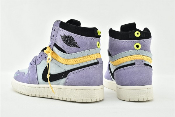 Air Jordan 1 Purple Pulse Black Yellow AJ1 Womens And Mens Shoes CW6576 500
