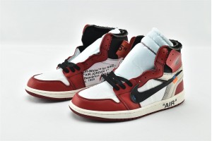 Air Jordan 1 Retro High Off Red White Chicago shoes AJ1 Womens And Mens Shoes AA3834 101 