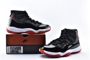 Air Jordan 11 Retro Bred Release White Black Varsity Red Mens High Shoes 378037 061 