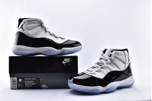 Air Jordan 11 Retro White Black Concord Sneaker Mens High Shoes 378037 100 