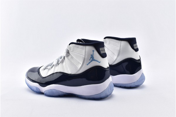 Nike Air Jordan 11 Midnight Navy White Black Mens High Shoes 378037 123