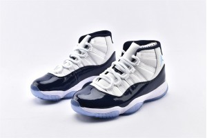 Nike Air Jordan 11 Midnight Navy White Black Mens High Shoes 378037 123 