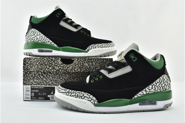 Air Jordan 3 Pine Green Grey White AJ3 Mens Shoes CT8532 030