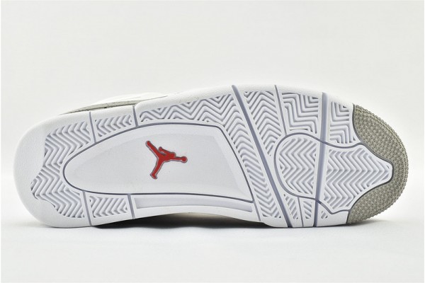 Air Jordan 4 Mens White Oreo Tech Grey Black Fire Red Aj4 Shoes CT8527 100