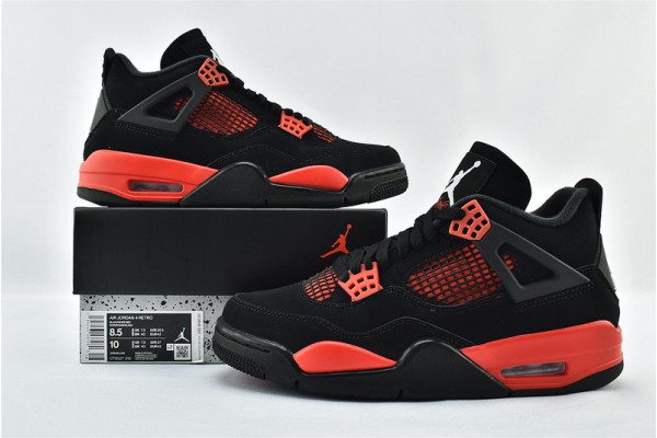Air Jordan 4 Red Thunder Black Mens Shoes CT8527 016