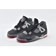 Air Jordan 4 Retro Black Grey Womens And Mens AJ4 Running Shoes AQ9129 019