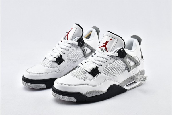 Air Jordan 4 Retro Cement White Grey Black Aj4 Mens Shoes 308497 103