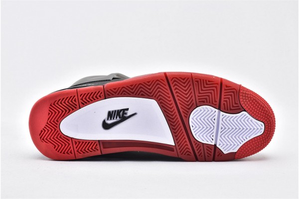 Air Jordan 4 Retro High OG Black Red Mens Shoes 308497 660