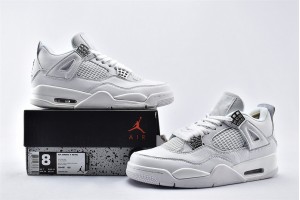 Air Jordan 4 Retro Pure Money White Aj4 Mens Running Shoes 308497 100 