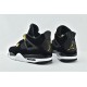 Air Jordan 4 Royalty Womens And Mens Black Gold Shoes 308497 032