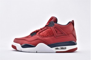 Air Jordan 4 Fiba Gym Red White Metallic Aj4 Womens And Mens Shoes CI1184 617 