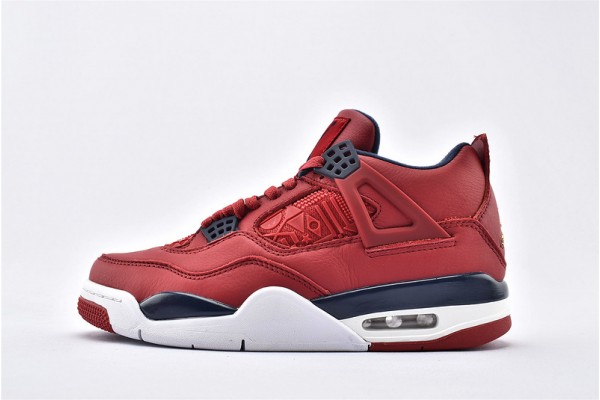 Air Jordan 4 Fiba Gym Red White Metallic Aj4 Womens And Mens Shoes CI1184 617