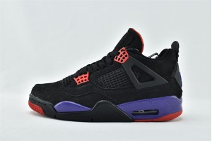 Air Jordan 4 Raptors Black Red Court Purple Mens Shoes aq3816 065 