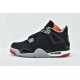Air Jordan 4 Retro Bred OG Black Red Cement Grey Womens And Mens AJ4 Shoes 308497 060