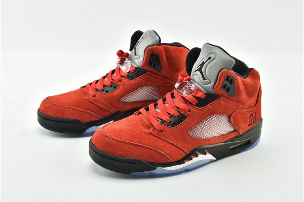 Air Jordan 5 Retro/Air Jordan 5 Retro Raging Bull Red Black AJ5 Mens Shoes DD0587 600