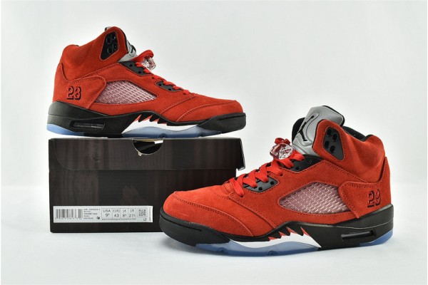 Air Jordan 5 Retro/Air Jordan 5 Retro Raging Bull Red Black AJ5 Mens Shoes DD0587 600