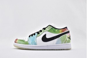 Air Jordan 1 Low Galaxy Colorful Blue CW7310 909 Womens And Mens Shoes  