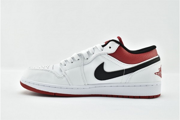 Air Jordan 1 Low White Univeristy Red 2021 Newest 553558 118 Womens And Mens Shoes