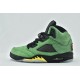 Nike Air Jordan 5 Retro Oregon SE Apple Green Black Yellow Strike CK6631 307 Mens Shoes