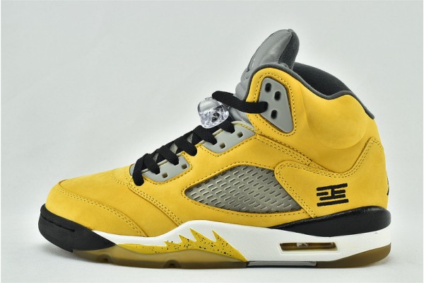 Nike Air Jordan 5 Retro T23 Tokyo Yellow 454783 701 Womens And Mens Shoes