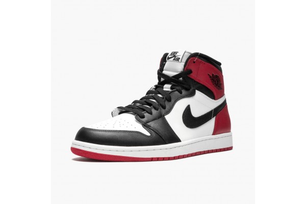 Air Jordan 1 Retro High Black Toe Men Jordan Sneakers 555088-184