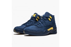 Air Jordan 12 Retro Michigan Men Jordan Sneakers BQ3180-407