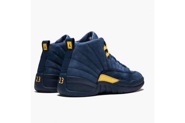 Air Jordan 12 Retro Michigan Men Jordan Sneakers BQ3180-407