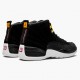 Air Jordan 12 Retro Reverse Taxi Men Jordan Sneakers 130690-017