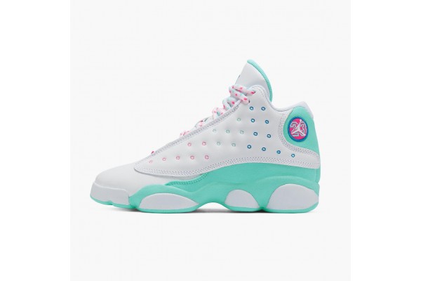 Air Jordan 13 Retro Aurora Green Womens Jordan Sneakers 439358-100