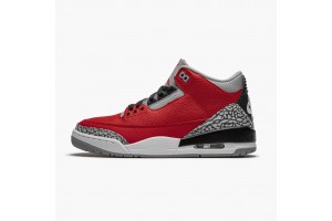 Air Jordan 3 Retro Fire Red Cement Men Jordan Sneakers CU2277-600