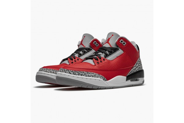 Air Jordan 3 Retro Fire Red Cement Men Jordan Sneakers CU2277-600