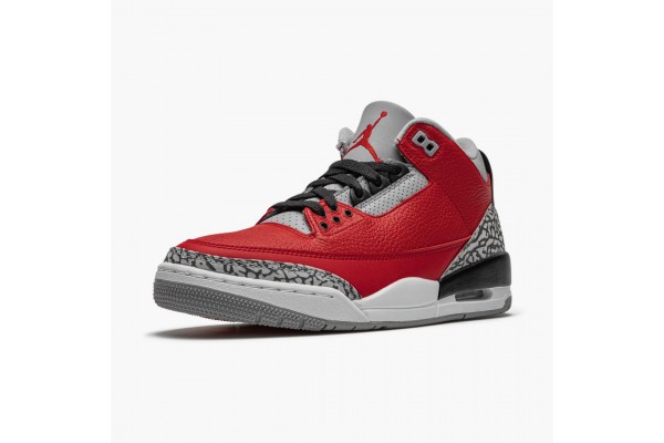 Air Jordan 3 Retro Fire Red Cement Men Jordan Sneakers CU2277-600