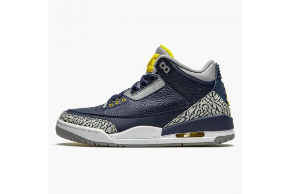 Air Jordan 3 Retro Michigan Men Jordan Sneakers AJ3-820064