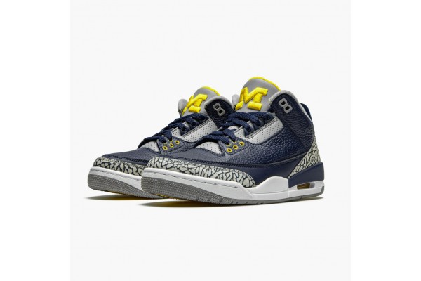 Air Jordan 3 Retro Michigan Men Jordan Sneakers AJ3-820064