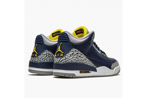 Air Jordan 3 Retro Michigan Men Jordan Sneakers AJ3-820064