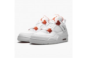 Air Jordan 4 Retro Metallic Orange Women/Men Jordan Sneakers CT8527-118