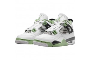 Air Jordan 4 Retro White Oil Green Dark Ash Men Jordan Sneakers AQ9129-103