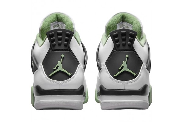 Air Jordan 4 Retro White Oil Green Dark Ash Men Jordan Sneakers AQ9129-103
