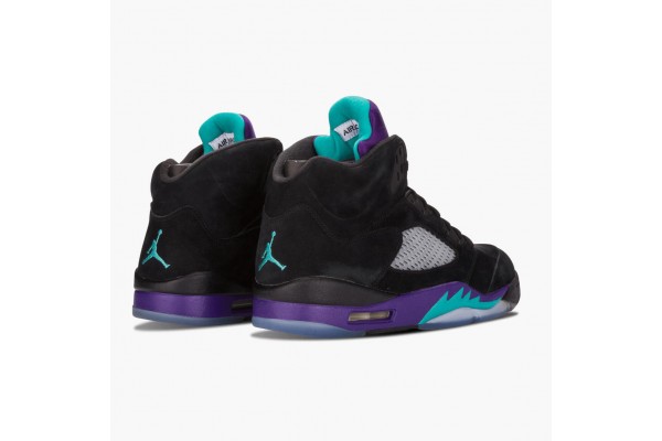 Air Jordan 5 Retro Black Grape Women/Men Jordan Sneakers 136027-007