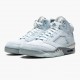 Air Jordan 5 Retro Bluebird With Silver White Women/Men Jordan Sneakers DD9336-400